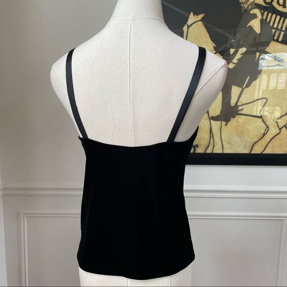 Vintage Neiman Marcus Y2K Velvet Satin Cami Top XS - Picture 6 of 7